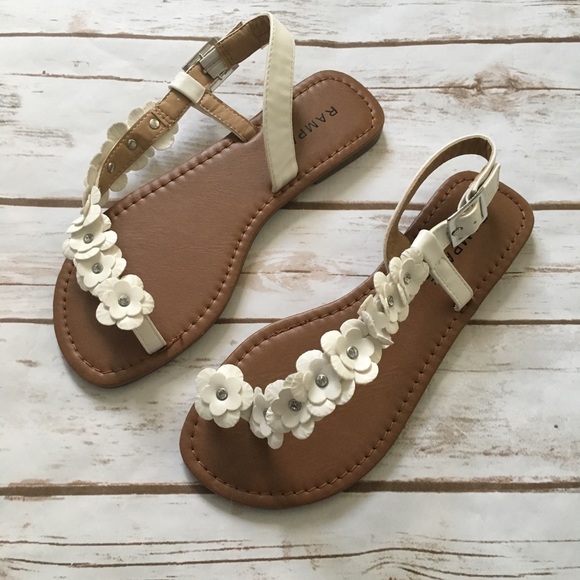 rampage white sandals